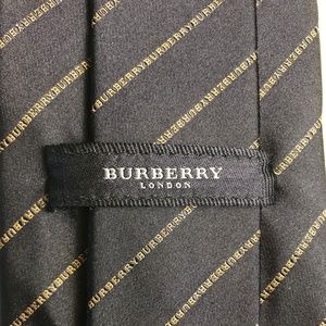 Burberry London Silk Navy & Gold Tie